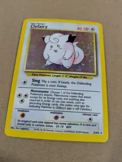 Clefairy 5/102 - Pokemon - Base Set Holo - MP - Image 2
