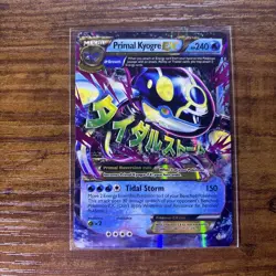 Primal Kyogre EX 55/160 Holo Ultra Rare Full Art EX 240 HP 150 Attack Pokemon - Image 1