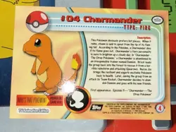 Pokemon Tops Charmander #04 Topps Mint Condition - Image 3