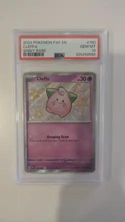 Cleffa 150/091 Shiny Rare PSA 10 Pokemon TCG Paldean Fates - Image 1
