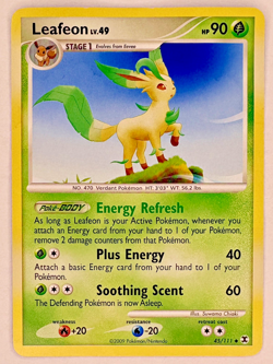 Pokemon Leafeon 45/111 Rising Rivals Regular Uncommon HP - Image 1