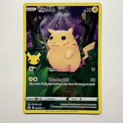 Pokemon TCG Celebrations Pikachu Holo Rare Card 005/025 Full Art NM - Image 1