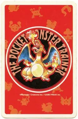 1996 Marowak 8 of Clubs Pokemon Red Charizard Playing Card Japan Original - Image 3