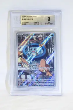 [BGS 9] Pokemon Stellar Crown Squirtle Illustration Rare Card 148/142 - Image 1