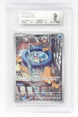 [BGS 9] Pokemon Stellar Crown Squirtle Illustration Rare Card 148/142 - Image 2