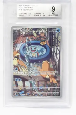 [BGS 9] Pokemon Stellar Crown Squirtle Illustration Rare Card 148/142 - Image 5