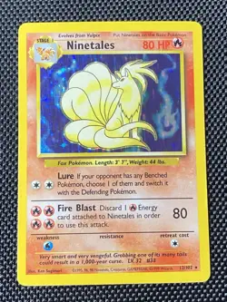 Ninetales 12/102 Holo Base Set Unlimited Rare Vintage Pokemon Card Lots Of 3 - Image 2
