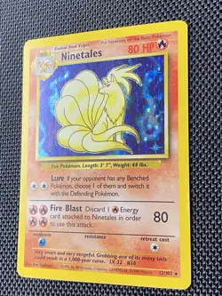 Ninetales 12/102 Holo Base Set Unlimited Rare Vintage Pokemon Card Lots Of 3 - Image 3
