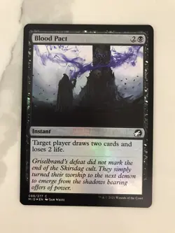 Blood Pact Foil MTG Magic the Gathering Card NM Near Mint Midnight Hunt MID - Image 1