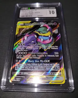 Pokemon Card TCG Muk & Alolan Muk GX 197 / 214 Unbroken Bonds - CGC 10 Gem Mint - Image 1