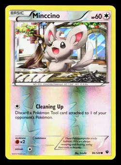 Minccino 86/124 Fates Collide LP Reverse Holo Pokemon Card TCG - Image 1