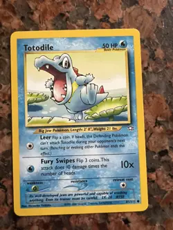 Totodile 81/111 Neo Genesis Set Rare Vintage Pokemon Card - NM - Image 1
