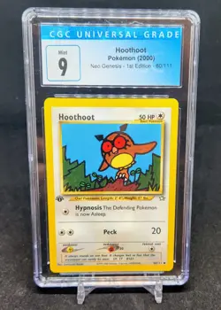 HOOTHOOT - Neo Genesis Set - 60/111 - Common - Pokemon Card 1st Edition CGC 9 - Image 1
