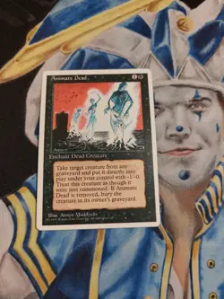 Animate Dead MTG 4th Edition Black Uncommon Enchantment Near-Mint x1 GG1 - Image 1