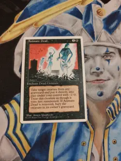 Animate Dead MTG 4th Edition Black Uncommon Enchantment Near-Mint x1 GG1 - Image 2