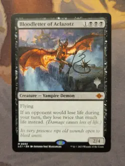 1x Bloodletter of Aclazotz - Promo Pack: Lost Caverns of Ixalan Mythic MTG NM - Image 1