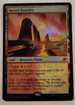Sacred Foundry EOE Rare Foil Land Promo Stamped #256 NM+ - Image 1