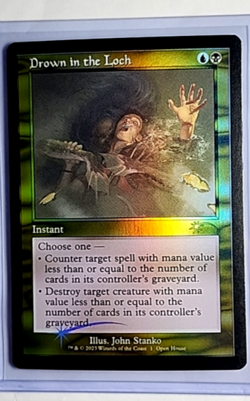 2023 MTG Magic The Gathering Open House Promo Retro Foil #1 Drown in the Loch - Image 1