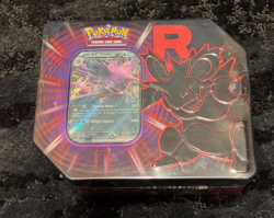 NEW SEALED POKEMON TCG SCARLET & VIOLET NIDOKING DESTINED RIVALS TEAM ROCKET TIN - Image 2