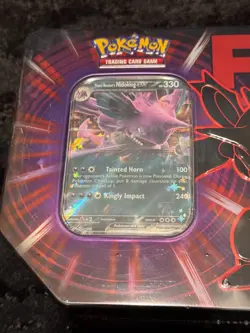 NEW SEALED POKEMON TCG SCARLET & VIOLET NIDOKING DESTINED RIVALS TEAM ROCKET TIN - Image 3