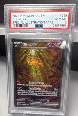 Pokemon TCG 2023 Chi-Yu ex Special Illustration Rare Holo PSA 10 English - Image 1