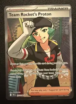 Team Rocket’s Proton 227/182 Pokemon Full Art Trainer DRI Destined Rivals NM/M - Image 1