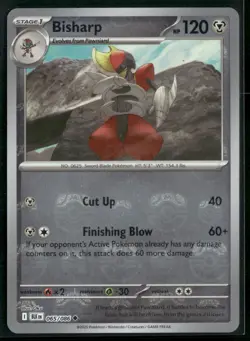 Pokemon TCG Bisharp (Master Ball Pattern) 065/086 SV: Black Bolt Holo Near Mint - Image 1