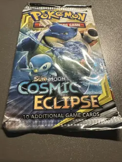 Pokemon TCG Cosmic Eclipse Booster Pack Factory Sealed Sun and Moon Blastoise - Image 5