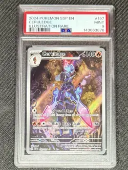 Pokemon TCG Ceruledge Illustration Rare 197/191 Surging Sparks Holo PSA 9 2024 - Image 1
