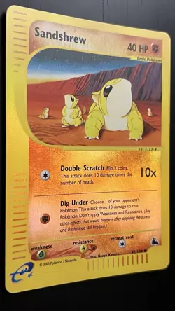 Sandshrew 92/144 NM Skyridge Reverse Holo Pokemon TCG - Image 2