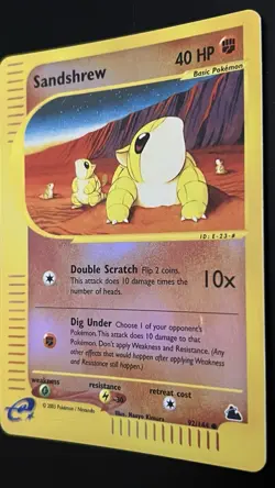 Sandshrew 92/144 NM Skyridge Reverse Holo Pokemon TCG - Image 3