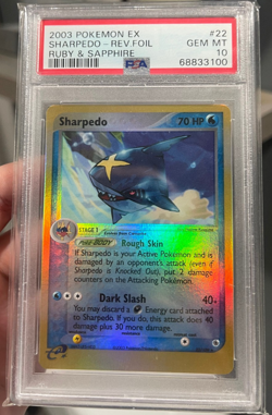 2003 Pokemon EX Ruby and Sapphire Sharpedo Reverse Holo PSA 10 GEM MINT POP 5 - Image 2