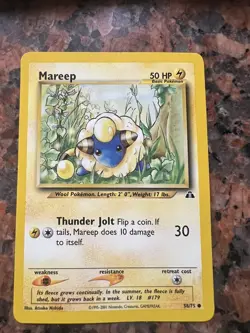Pokemon TCG Mareep Neo Discovery 58/75 Regular Unlimited Common - Image 1