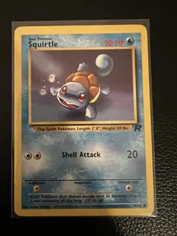 Pokemon TCG Squirtle Team Rocket 68 Regular Unlimited Common - Image 1
