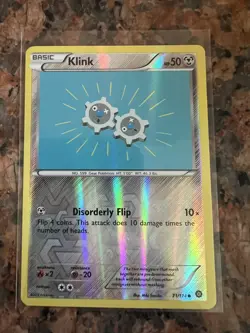 Pokemon KLINK 71/114 - XY Steam Siege - Rev Holo - MINT - Image 1