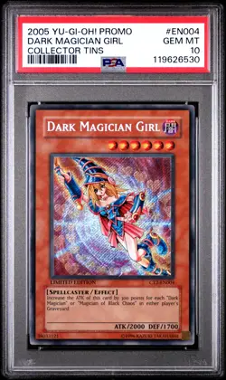 2005 YU-GI-OH! PROMO COLLECTOR TINS #EN004 DARK MAGICIAN GIRL PSA 10 - Image 1