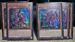 Yugioh Kashtira MP23 Prismatic Secret Rare 2 Fenrir + 3 Unicorn NM 1st Ed - Image 1