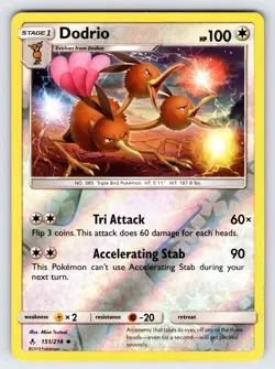 Dodrio 151/214 2019 SM Unbroken Bonds Pokemon Card Reverse Holo Uncommon - Nm - Image 1