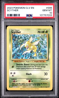 2023 POKEMON CLV-TRADING CARD GAME CLASSIC #006 SCYTHER PSA 10 - Image 1
