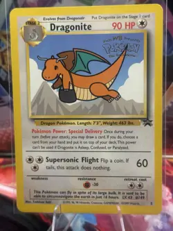 Pokemon TCG Dragonite #5 Black Star Promo WB the First Movie Stamped Card - Image 1