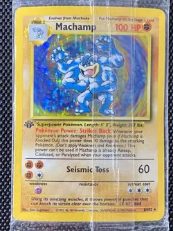 Machamp 8/102 1st Edition Sealed Holo Pokemon card Factory Cellophane - Image 2
