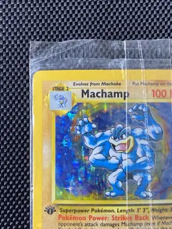 Machamp 8/102 1st Edition Sealed Holo Pokemon card Factory Cellophane - Image 3