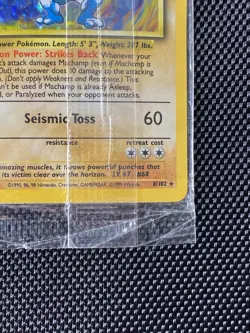 Machamp 8/102 1st Edition Sealed Holo Pokemon card Factory Cellophane - Image 5