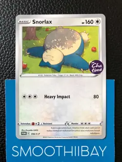 Snorlax Foil Holo Promo RARE Chatime 356/S-P Pokemon Card Indonesia Exclusive - Image 1
