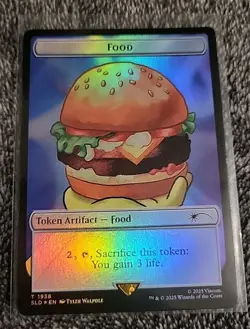 Krabby Patty Food Token 1938 Rainbow Foil SpongeBob Secret Lair SLD MTG NM - Image 1