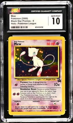 Mew # 9 Holo Pokemon League Black Star Promo 2000 CGC Gem Mint 10 - Image 1