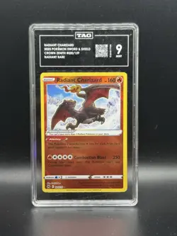 TAG 9 Radiant Charizard #020/159 Pokemon Crown Zenith Holo Radiant Rare Mint - Image 1