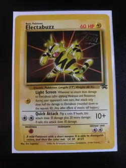 Electabuzz NM Mint Pokemon TCG 1999 Stamped WB Kids First Movie Promo - Image 1