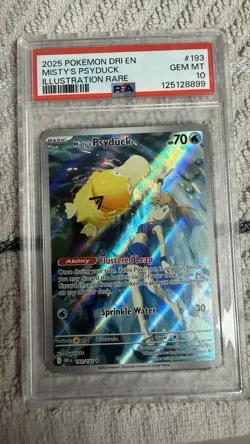 2025 POKEMON DRI EN MISTY'S PSYDUCK ILLUSTRATION RARE PSA 10 - Image 1