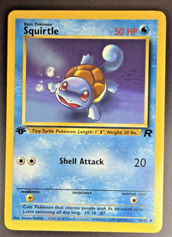 💧 1st Edition Pokemon Squirtle Team Rocket 68/82 | WOTC Vintage LP 💧 - Image 1